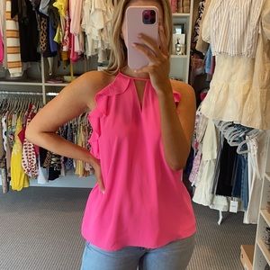 Lilly Pulitzer Padma Top Pink Cosmo Size XS